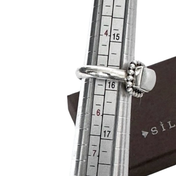 Silpada Retired R1617 Framed Mother of Pearl beaded Band Ring Sizes 5 & 6 - Picture 8 of 8